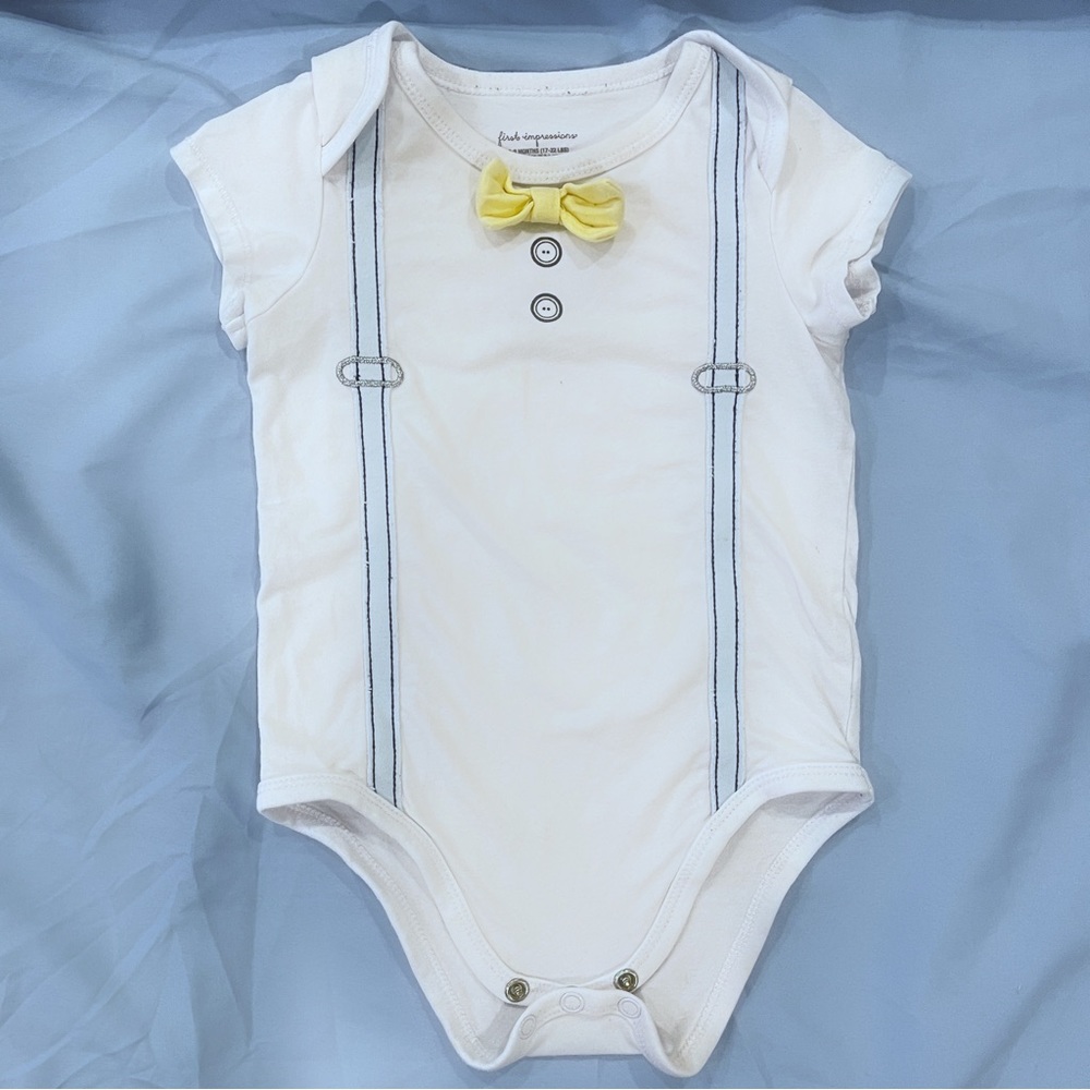 Baby little gentlemen suspender bodysuit / onesie
